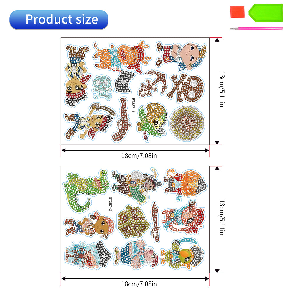 DIY Child Stickers Toy Animals Diamond Stickers Mermaid for Kids Adult Beginners