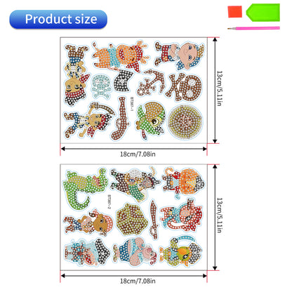 DIY Child Stickers Toy Animals Diamond Stickers Mermaid for Kids Adult Beginners