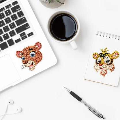 DIY Child Stickers Toy Animals Diamond Stickers Cartoon for Kids Adult Beginners