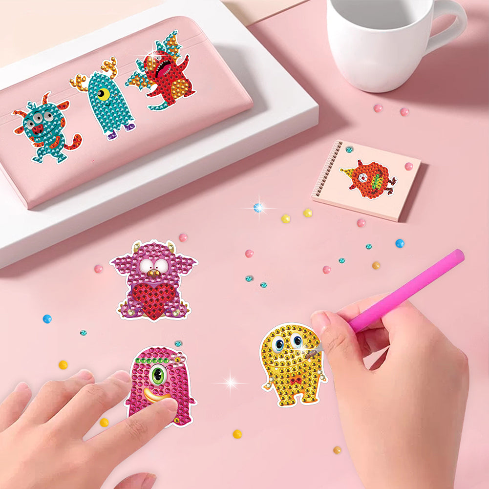 DIY Child Stickers Toy Animals Diamond Stickers Cartoon for Kids Adult Beginners