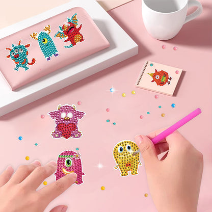 DIY Child Stickers Toy Animals Diamond Stickers Cartoon for Kids Adult Beginners