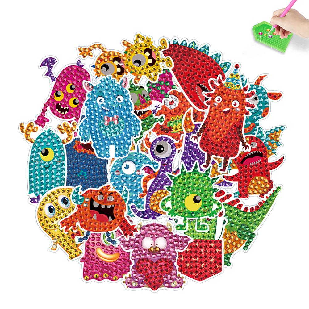 DIY Child Stickers Toy Animals Diamond Stickers Cartoon for Kids Adult Beginners
