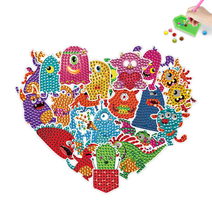 DIY Child Stickers Toy Animals Diamond Stickers Cartoon for Kids Adult Beginners