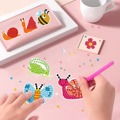 DIY Child Stickers Toy Animals Diamond Stickers Cartoon for Kids Adult Beginners
