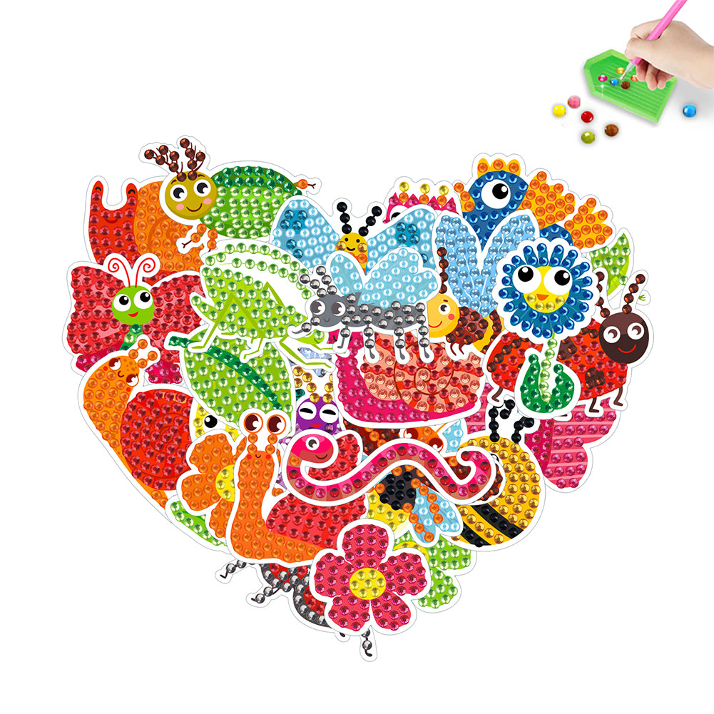 DIY Child Stickers Toy Animals Diamond Stickers Cartoon for Kids Adult Beginners