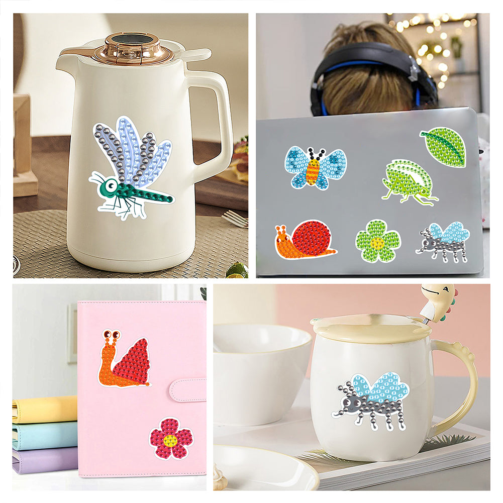 DIY Child Stickers Toy Animals Diamond Stickers Cartoon for Kids Adult Beginners