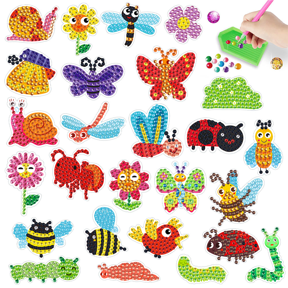 DIY Child Stickers Toy Animals Diamond Stickers Cartoon for Kids Adult Beginners