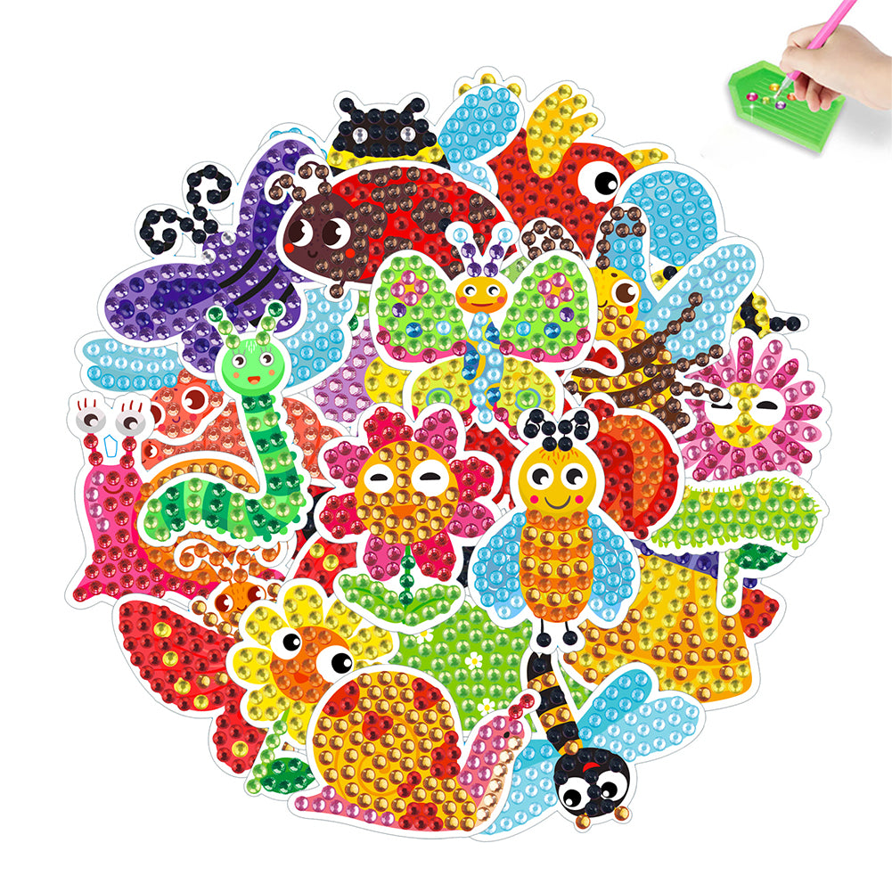 DIY Child Stickers Toy Animals Diamond Stickers Cartoon for Kids Adult Beginners