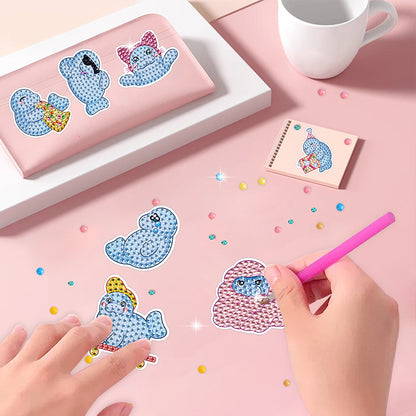 DIY Child Stickers Toy Animals Diamond Stickers Cartoon for Kids Adult Beginners