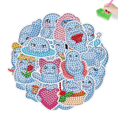 DIY Child Stickers Toy Animals Diamond Stickers Cartoon for Kids Adult Beginners