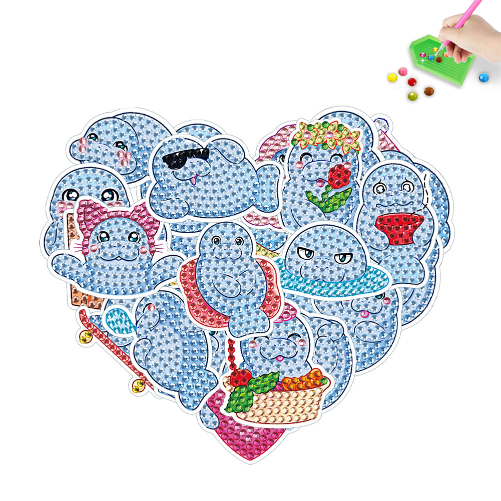 DIY Child Stickers Toy Animals Diamond Stickers Cartoon for Kids Adult Beginners