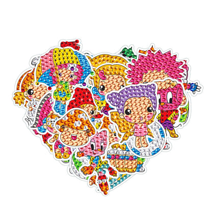 DIY Child Stickers Toy Animals Diamond Stickers Cartoon for Kids Adult Beginners