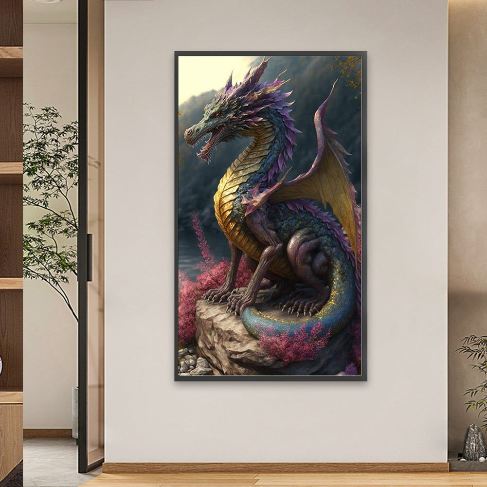 Western Dragon - Full Square Drill Diamond Painting 40*70CM