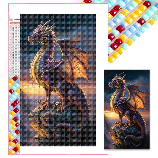 Western Dragon - Full Square Drill Diamond Painting 40*70CM