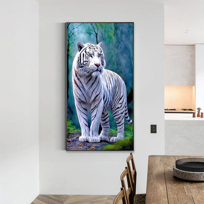 White Tiger - Full Round Drill Diamond Painting 40*70CM