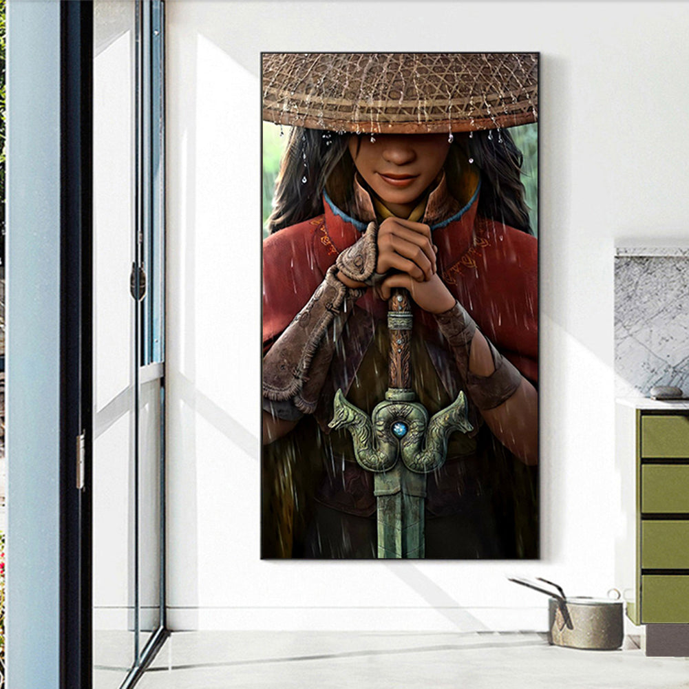Female Swordsman - Full Round Drill Diamond Painting 40*70CM
