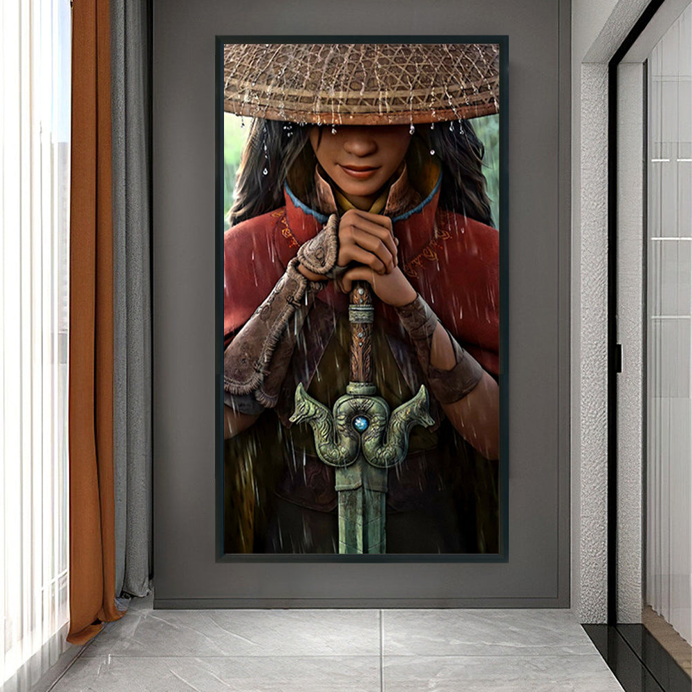 Female Swordsman - Full Round Drill Diamond Painting 40*70CM