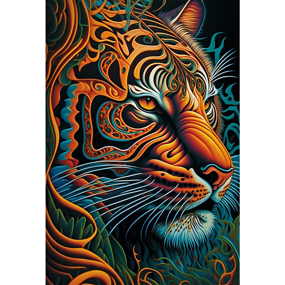 Tiger - Full Round Drill Diamond Painting 50*70CM