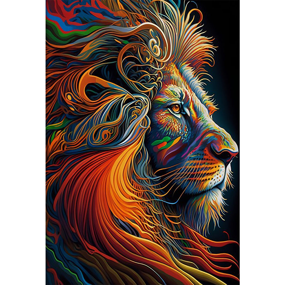 Lion - Full Round Drill Diamond Painting 50*70CM