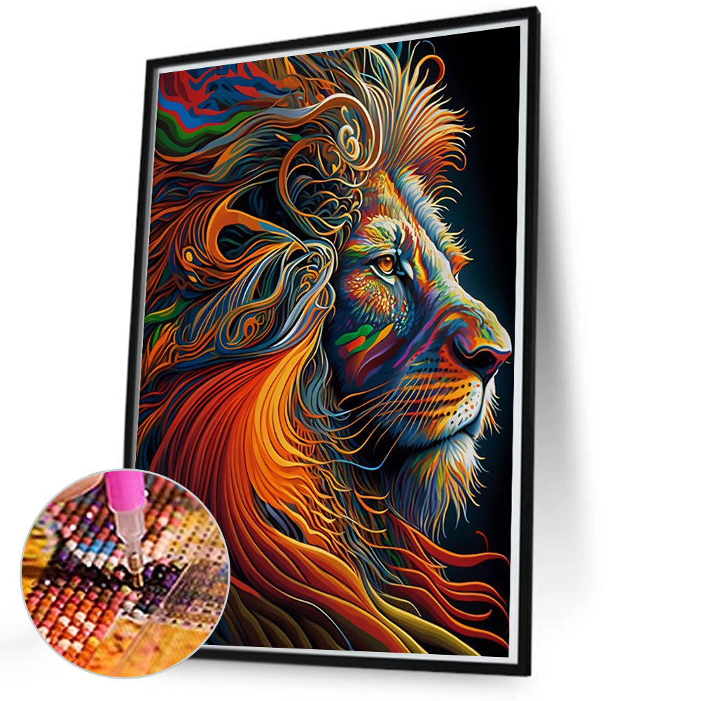 Lion - Full Round Drill Diamond Painting 50*70CM