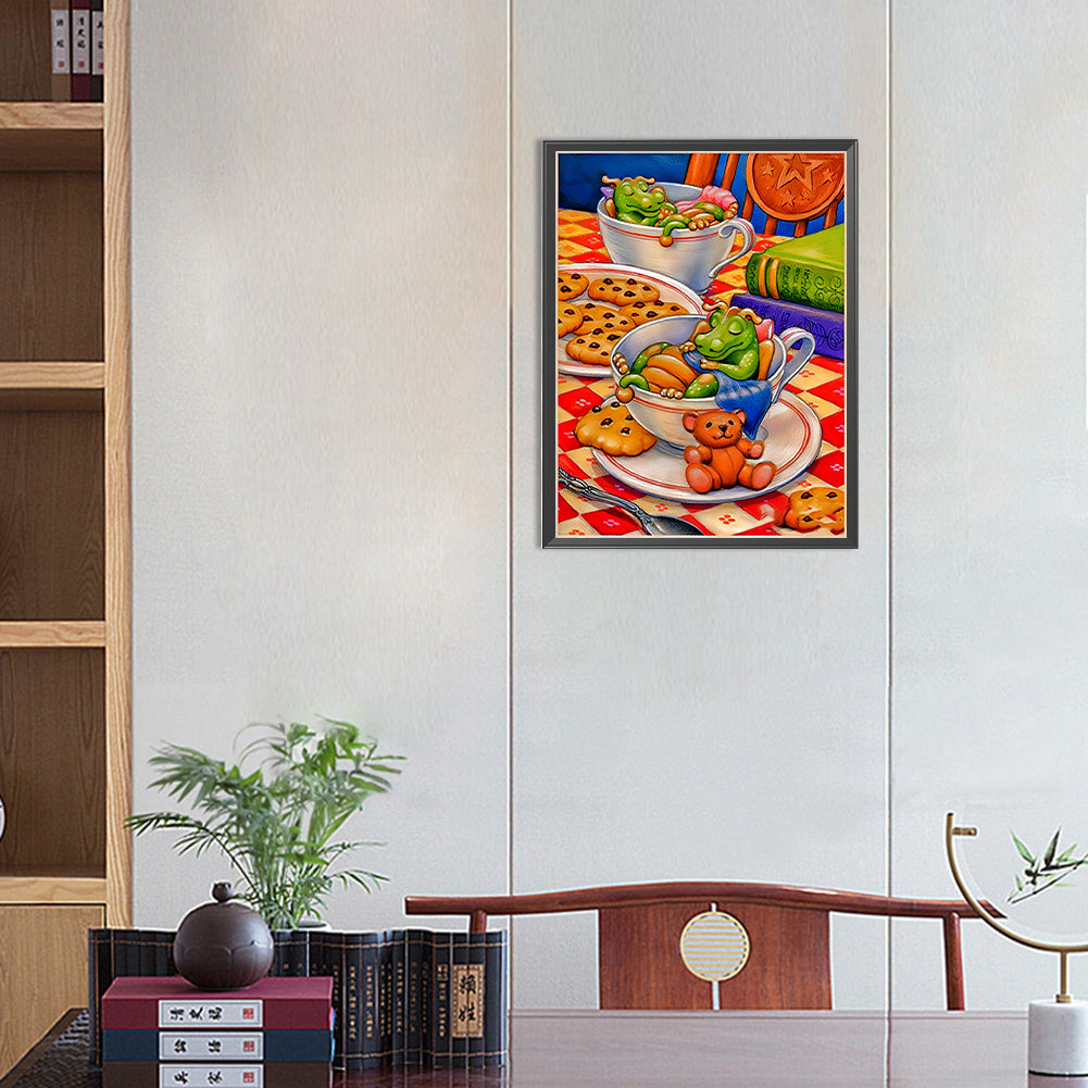 Cup Dragon - Full Round Drill Diamond Painting 30*40CM