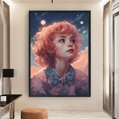 Starry Sky Girl - 11CT Stamped Cross Stitch 40*60CM