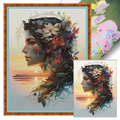 Flower Fairy - 11CT Stamped Cross Stitch 40*55CM