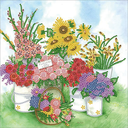 Garden Flowers - Special Shaped Drill Diamond Painting 30*30CM