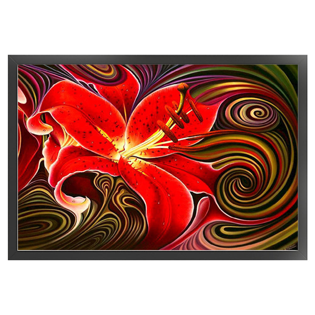 Abstract Flower - 11CT Stamped Cross Stitch 60*40CM