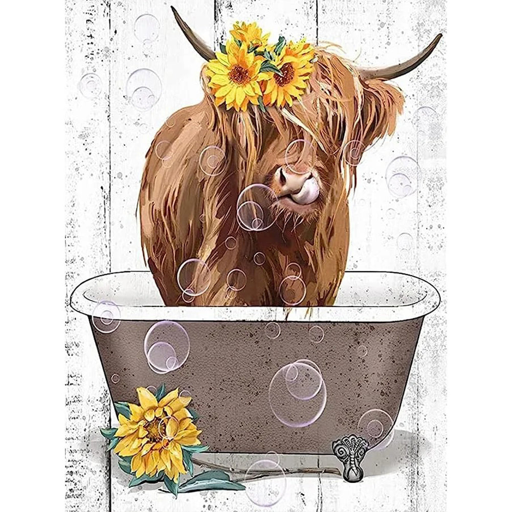 Highland Yak - Full Round Drill Diamond Painting 30*40CM