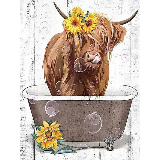 Highland Yak - Full Round Drill Diamond Painting 30*40CM