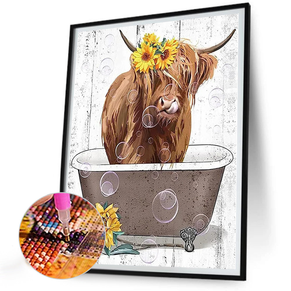 Highland Yak - Full Round Drill Diamond Painting 30*40CM