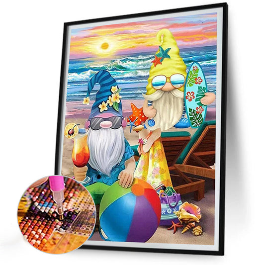 Summer Gnome - Full Round Drill Diamond Painting 30*40CM