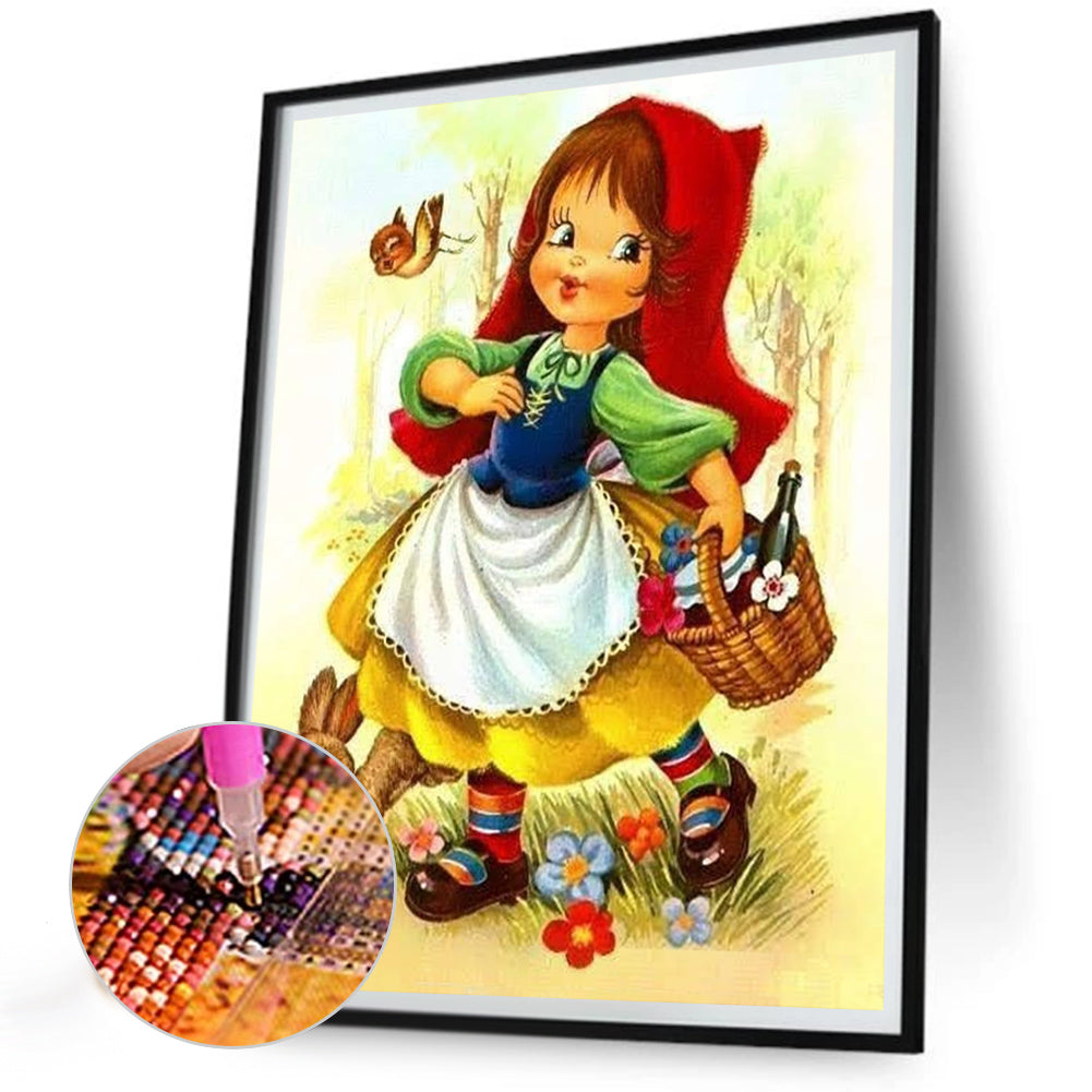 Little Red Riding Hood - Full Round Drill Diamond Painting 30*40CM