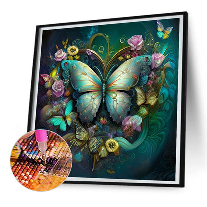 Butterfly - Full Round Drill Diamond Painting 30*30CM