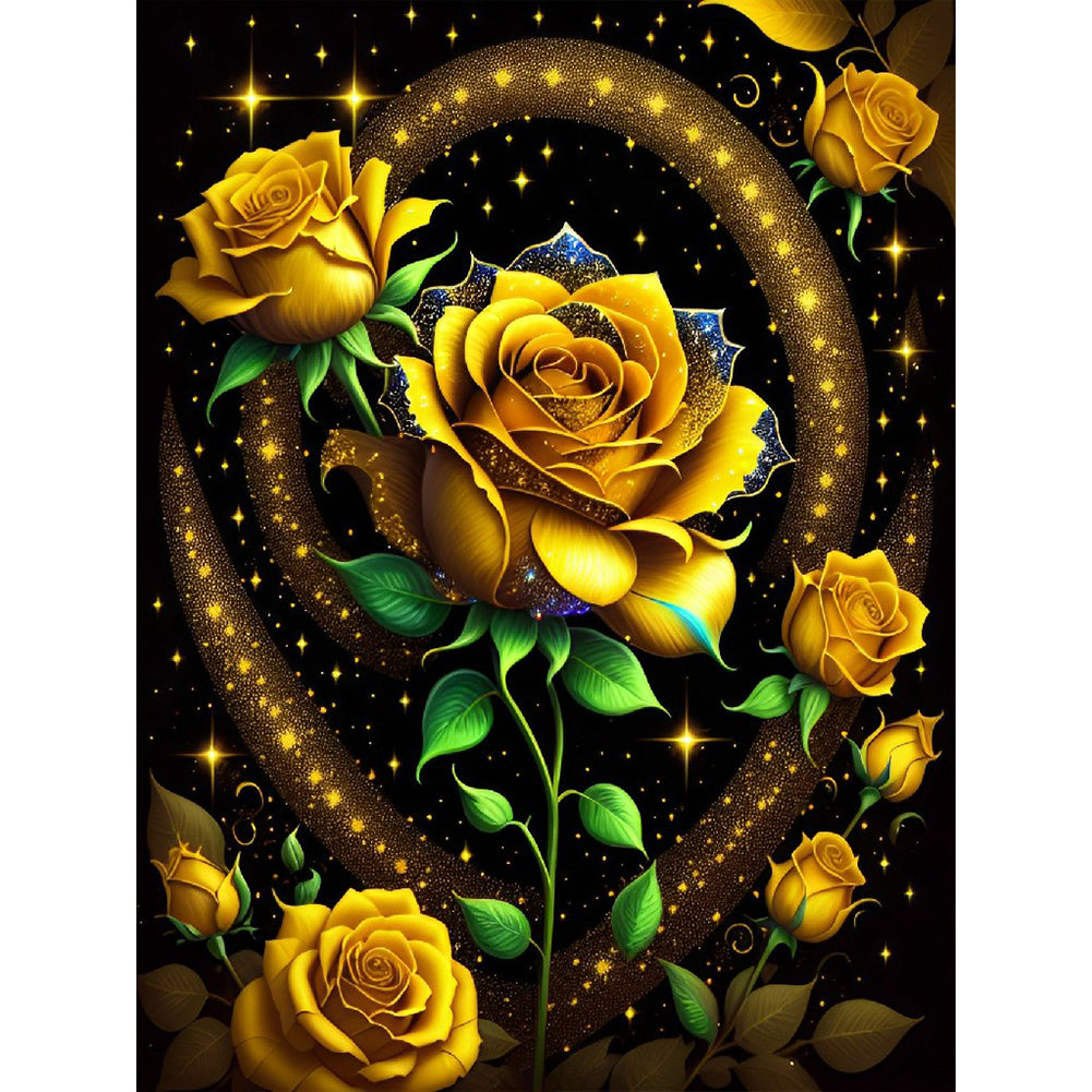 Glitter Rose - Full Round Drill Diamond Painting 30*40CM