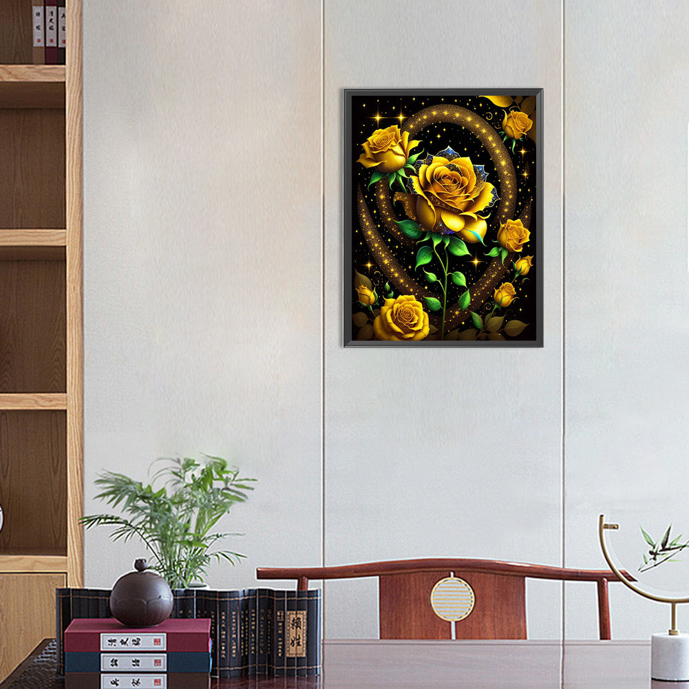 Glitter Rose - Full Round Drill Diamond Painting 30*40CM