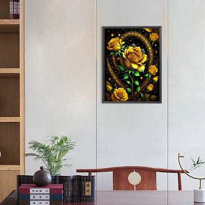 Glitter Rose - Full Round Drill Diamond Painting 30*40CM