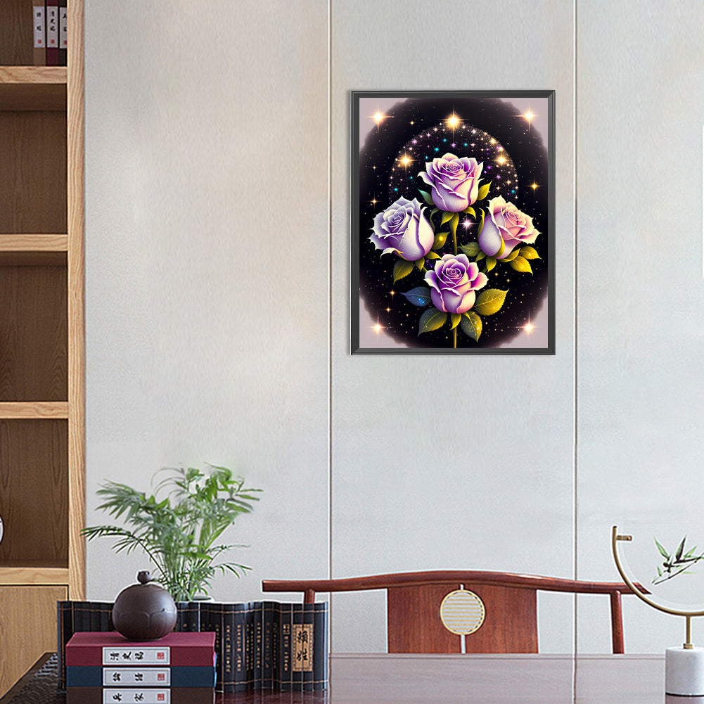 Glitter Rose - Full Round Drill Diamond Painting 30*40CM