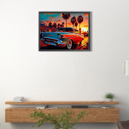 Seaside Sports Car - Full Round Drill Diamond Painting 40*30CM