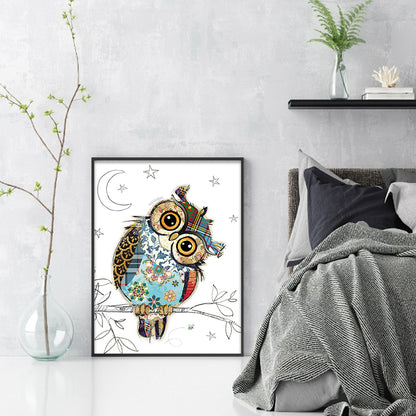 Owl - 11CT Stamped Cross Stitch 40*53CM