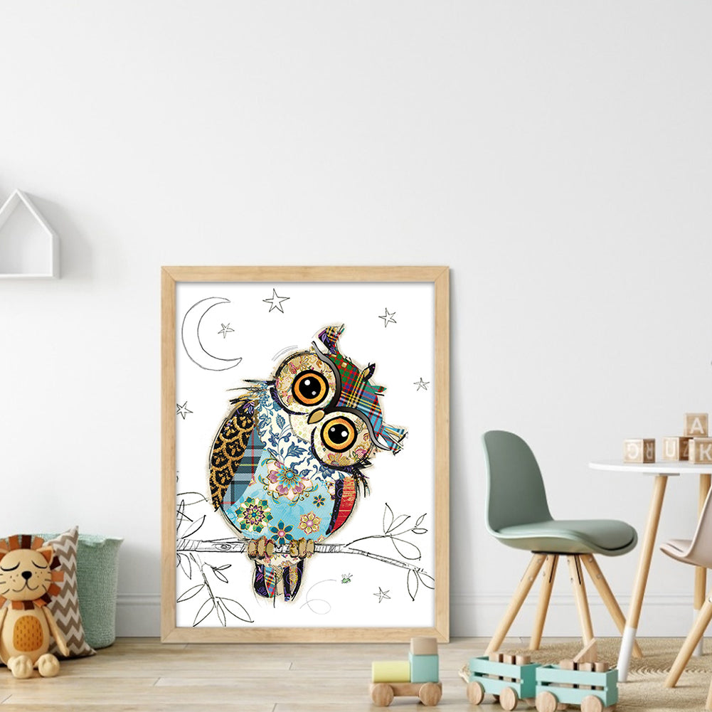 Owl - 11CT Stamped Cross Stitch 40*53CM