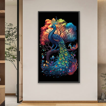 Peacock On The Tree - Full Square Drill Diamond Painting 40*70CM