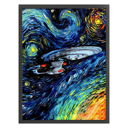 Spacecraft - 11CT Stamped Cross Stitch 45*60CM