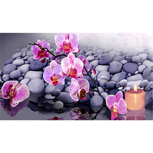 Phalaenopsis - 11CT Stamped Cross Stitch 70*40CM