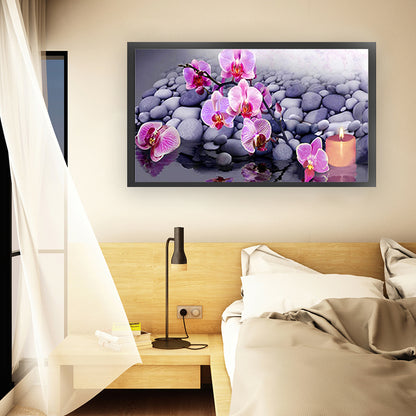 Phalaenopsis - 11CT Stamped Cross Stitch 70*40CM