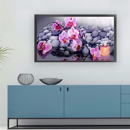 Phalaenopsis - 11CT Stamped Cross Stitch 70*40CM