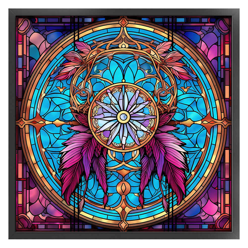 Glass Painting-Dream Catcher - 11CT Stamped Cross Stitch 40*40CM