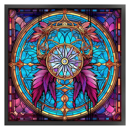 Glass Painting-Dream Catcher - 11CT Stamped Cross Stitch 40*40CM