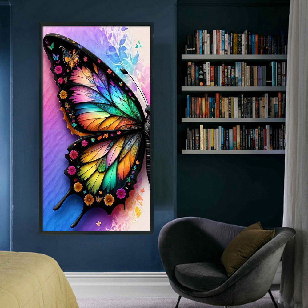 Half Butterfly - 11CT Stamped Cross Stitch 45*75CM